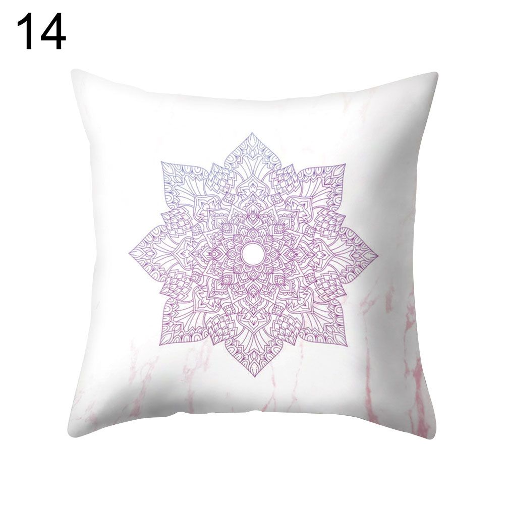 Cartoon Buddha Lotus Pillow Case Waist Throw Cushion CoverCar Office Home Decor