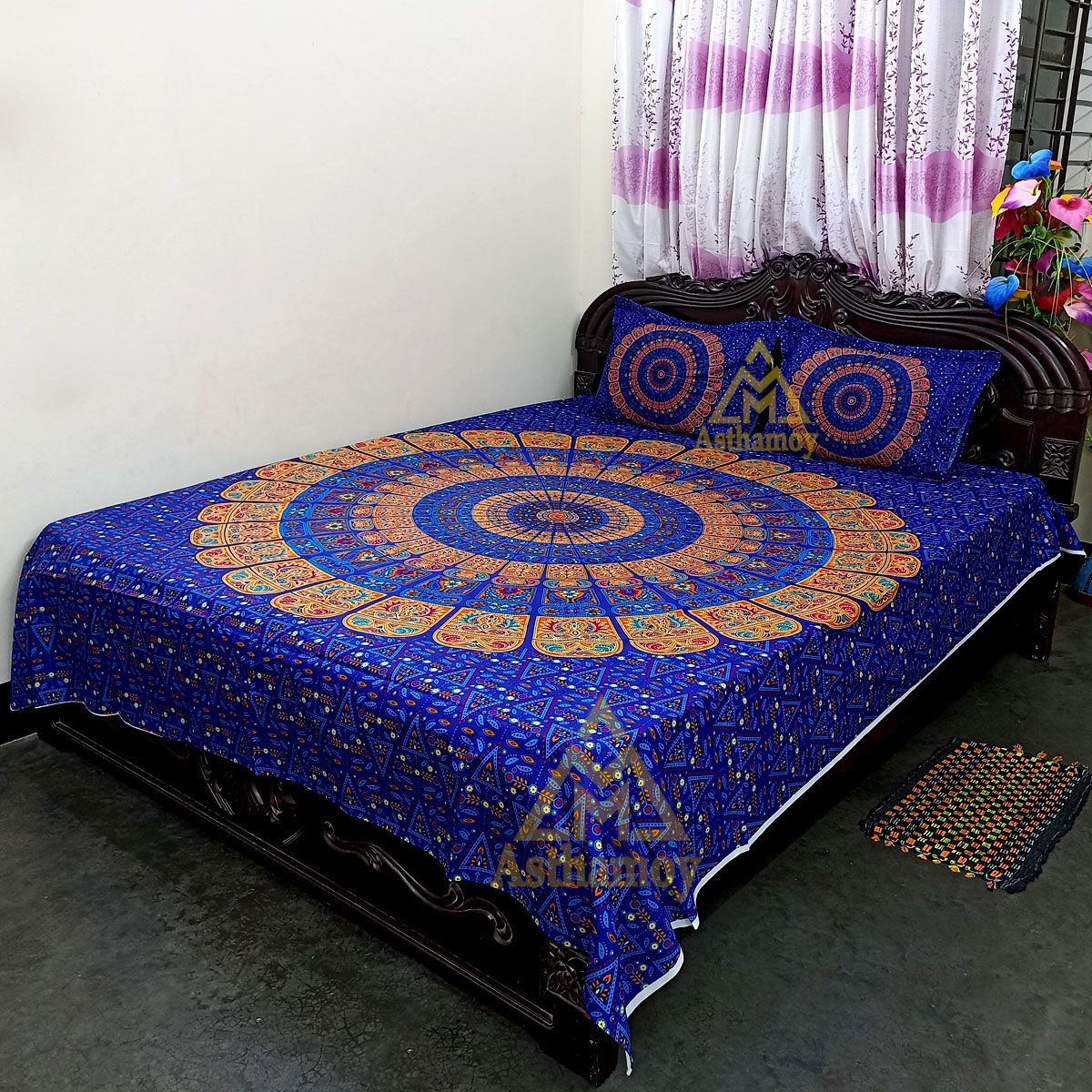 King Size Bed Sheet With Two Pillow Covers