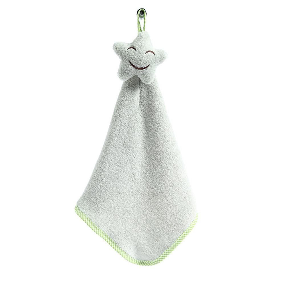 Baby Hand Towel Baby Nursery Hand Towel Toddler Soft Plush Cartoon Animal Wipe Hanging Bathing Towel for Children Bathroom