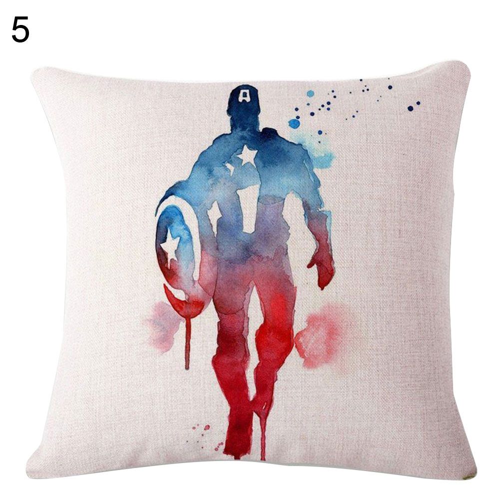 Cartoon Super Heroes Throw Pillow Case Cushion Cover Sofa Home Office Decor