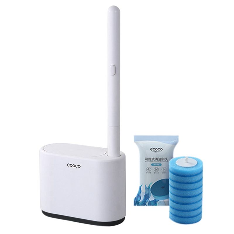 Ecoco Disposable Toilet Brush Household No Dead Ends Toilet Cleaning Brush Wall-Mounted Toilet Brush Artifact
