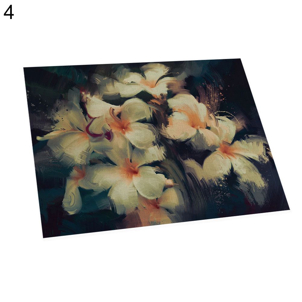 42x32cm Sunflower Campanula Print Heat Insulation Placemat Waterproof Table Pad