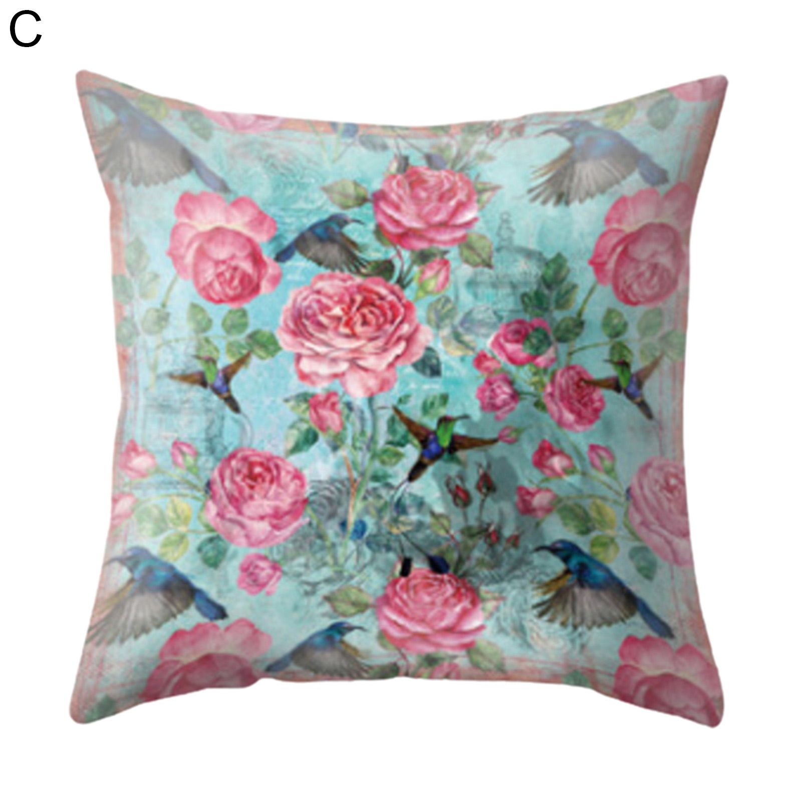 Pillow Case Colorful Breathable Cotton Flax Square Throw Pillow Printing Pillowslip Household Supplies