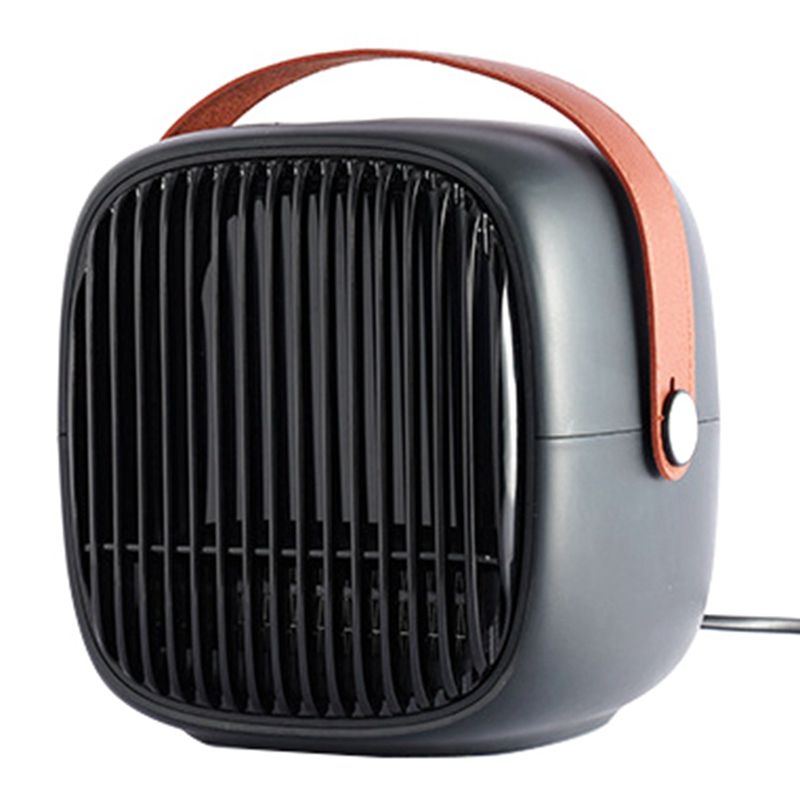 800W Retro Mini Fan Heater with Bluetooth Function Can Be Connected to Mobile Phone, Suitable for Living Room EU Plug