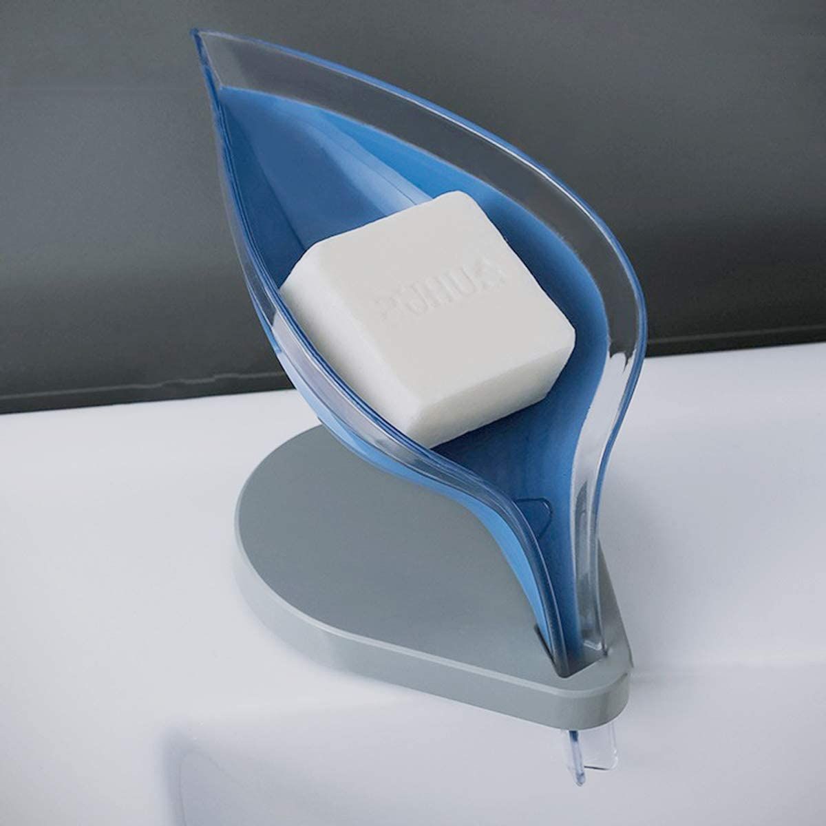 1 Piece Simple Leaf Shape Soap Box Non-slip Bathroom Soap Holder Creative Kitchen Dish Brush Rack Household Tray Holder Case Container