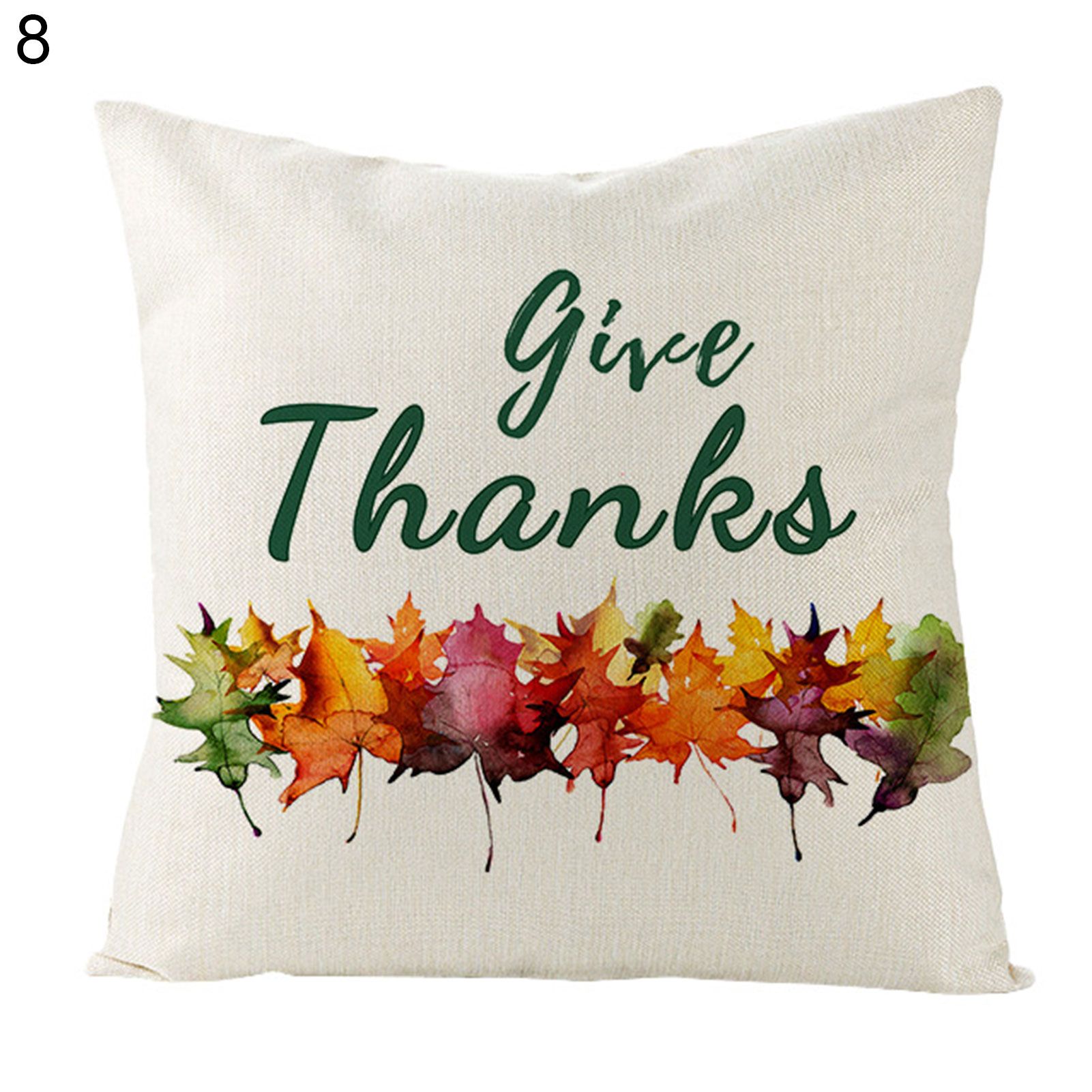 Flower Leaf Print Pillow Cover Tear-Resistant Polyester Sofa Bedding Pillowslip for Home