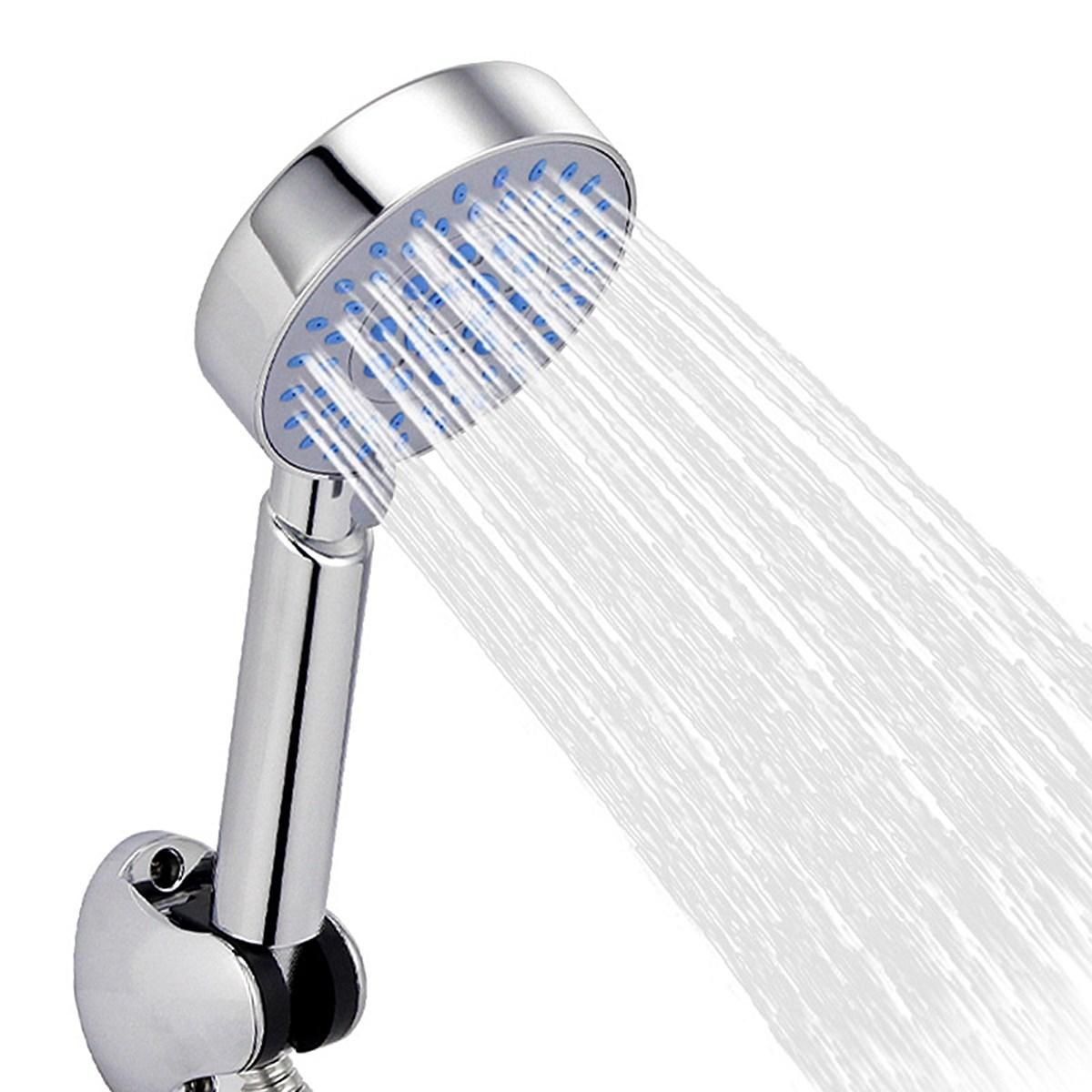 Five Fuction Silicone Holes Shower Head Water Saving with Chrome Shower Head Rainfall Round Handheld Shower ZJ006 Shower Head