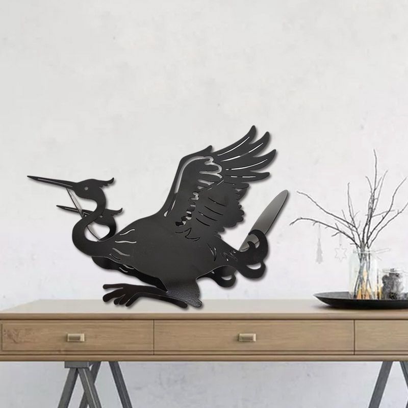 Toilet Paper Roll Holder Bathroom Kitchen Accessories Tissue Storage Stand Rack Cast Iron Roll Storage Crane Bird Shaped