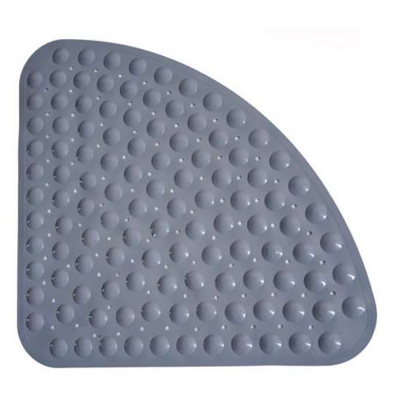 Individual Corner Shower Mat Sector Rubber Anti-Slip Quadrant Bath Mat Anti-Bacterial Suction For Shower Tub Non-Slip Bathtub Mat 54X54Cm, Grey Exquisite Product