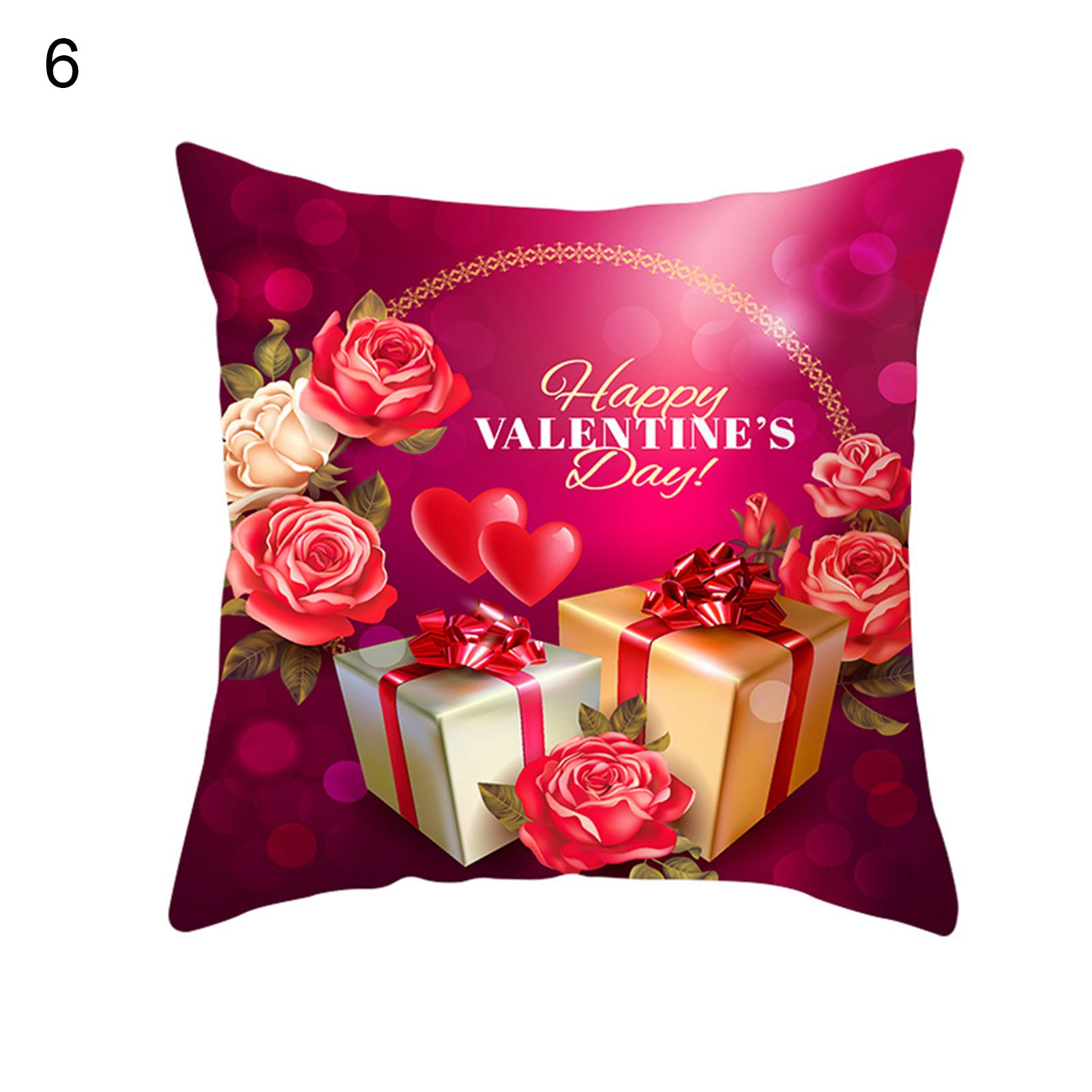 Sweet Heart Printing Pillowcase Home Bed Sofa Cushion Protective Cover Case