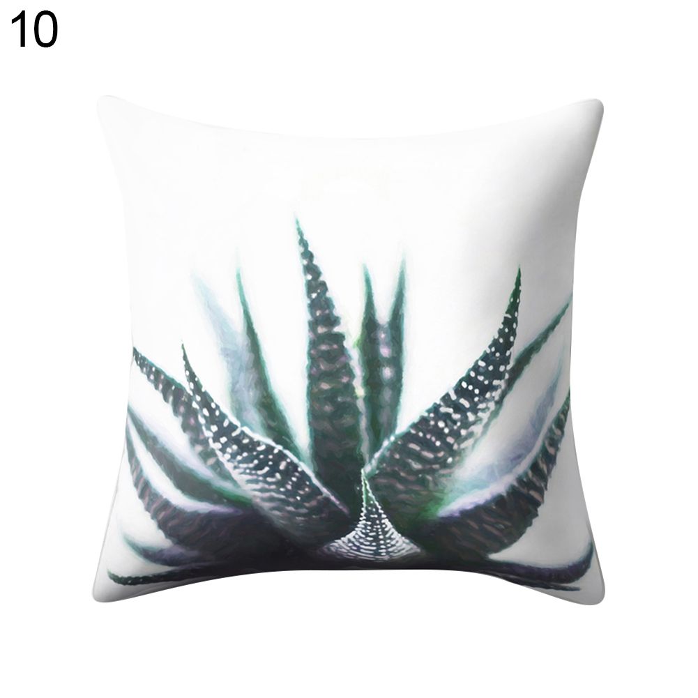 Modern Multicolor Tropical Leaves Print Sofa Bed Throw Pillow Case Cushion Cover