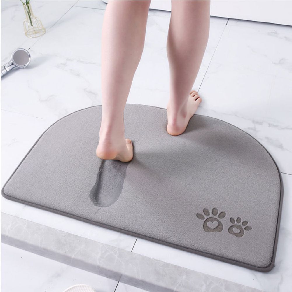 Bathroom mat household coral velvet carpet absorbent non-slip memory foam absorbent toilet floor can be washed professional design
