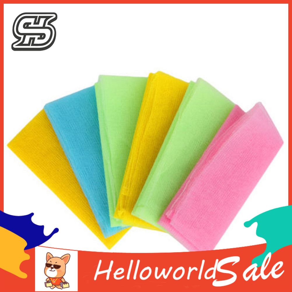 Exfoliating Nylon Bath Shower Body Skin Cleaning Washing Scrubbing Cloth Towel