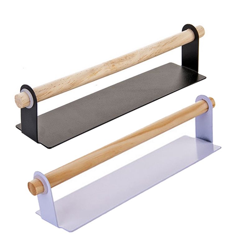 2 Pcs Kitchen -Adhesive Roll Paper Holder Storage Rack Cabinet Hanging Shelf Bathroom Tet Paper Holder