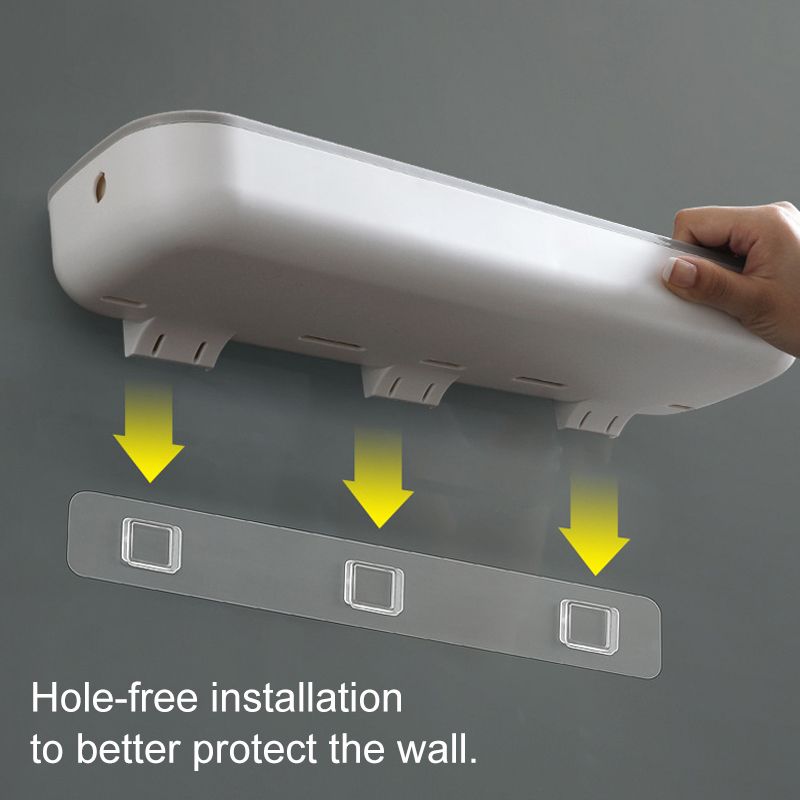 bedding 2 Colors Wall Mounted Storage Drying Rack Hole-free Compact Sleek Organizer Shelf For Bathroom Kitchen