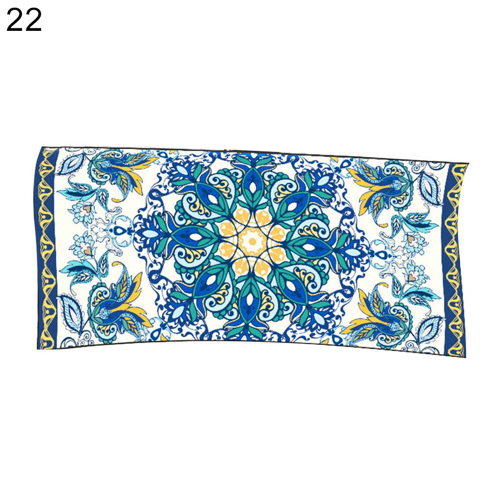 Geometric Print Microfiber Quick-dry Soft Absorbent Gym Pool Beach Bath Towel