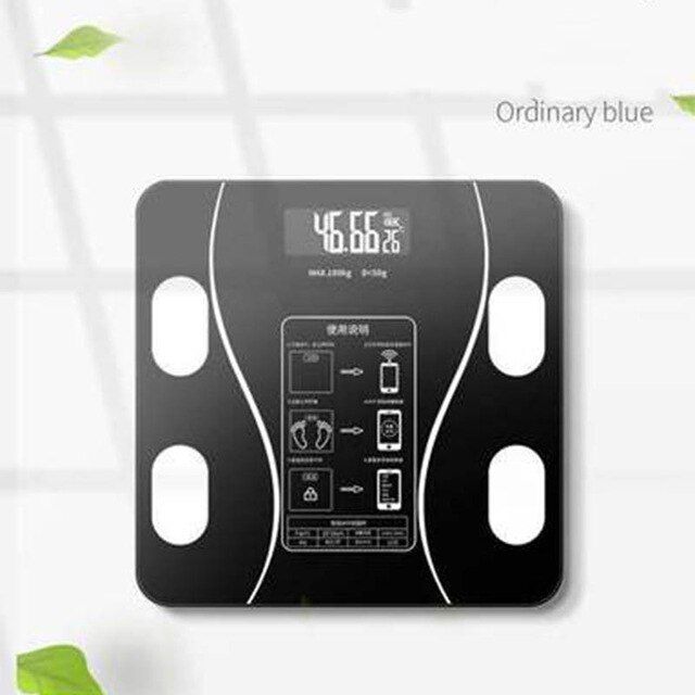 Wireless Bluetooth Electronic BMI Scales Body Fat Scale Weight Scales Weighing Digital Bathroom Weight Scales LCD Display