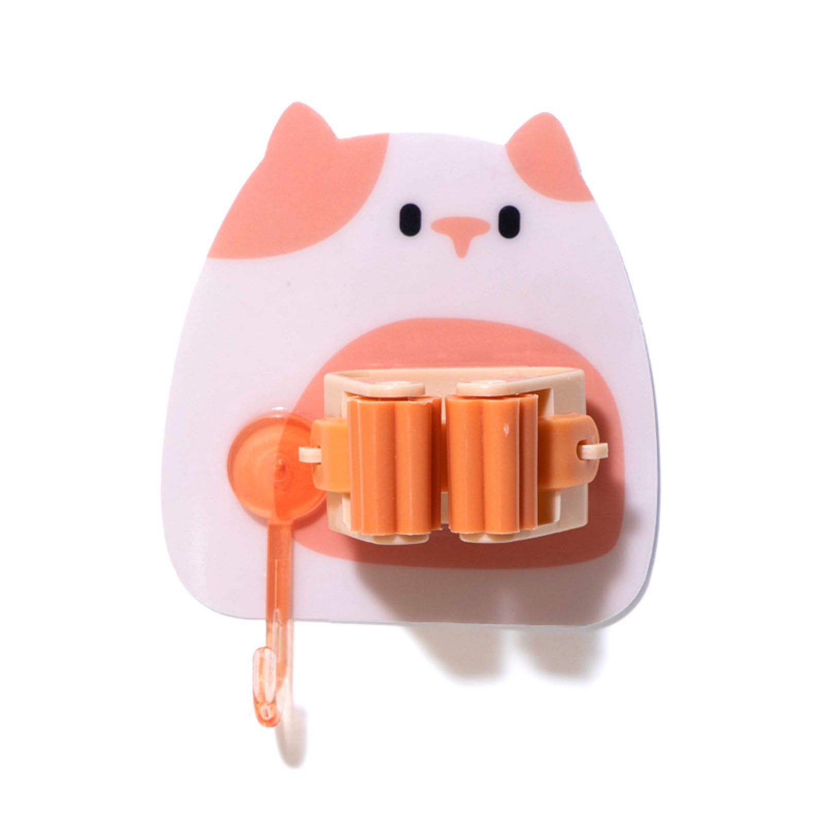 Mop Hanging Rack Animal Pattern Easy to Install Mop Holder