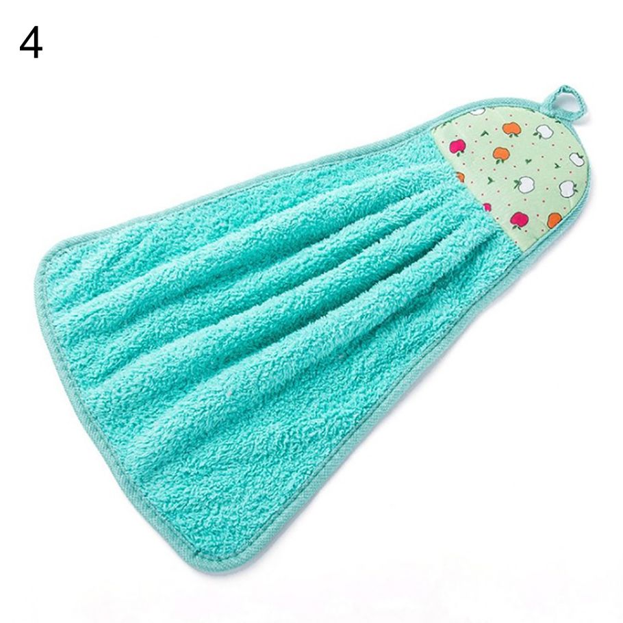 Kids Adult Soft Hanging Hand Wipe Home Bathing Kitchen Water Absorbent Towel