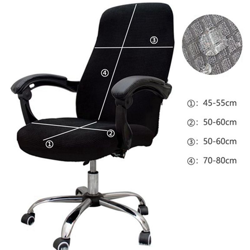 2X Anti-Dirty Rotating Office Computer Desk Seat Chair Cover L