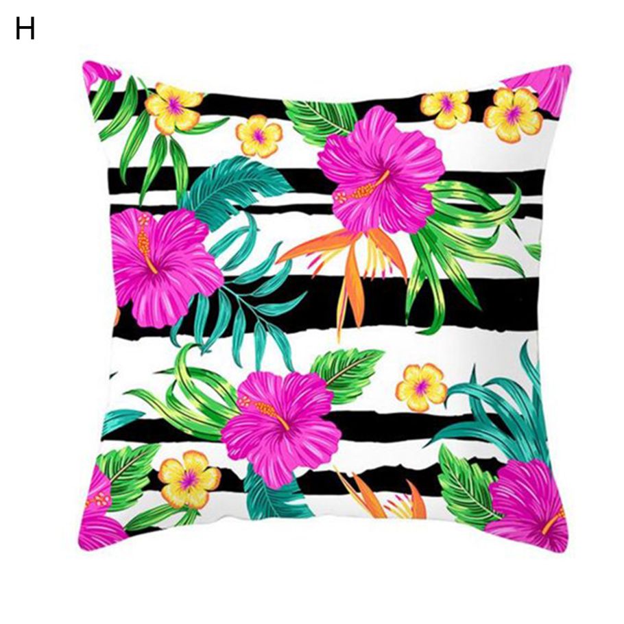 Attractive Pillow Case Delicate Workmanship Polyester Peach Skin Decorative Printed Flower Pillow Slip for Home
