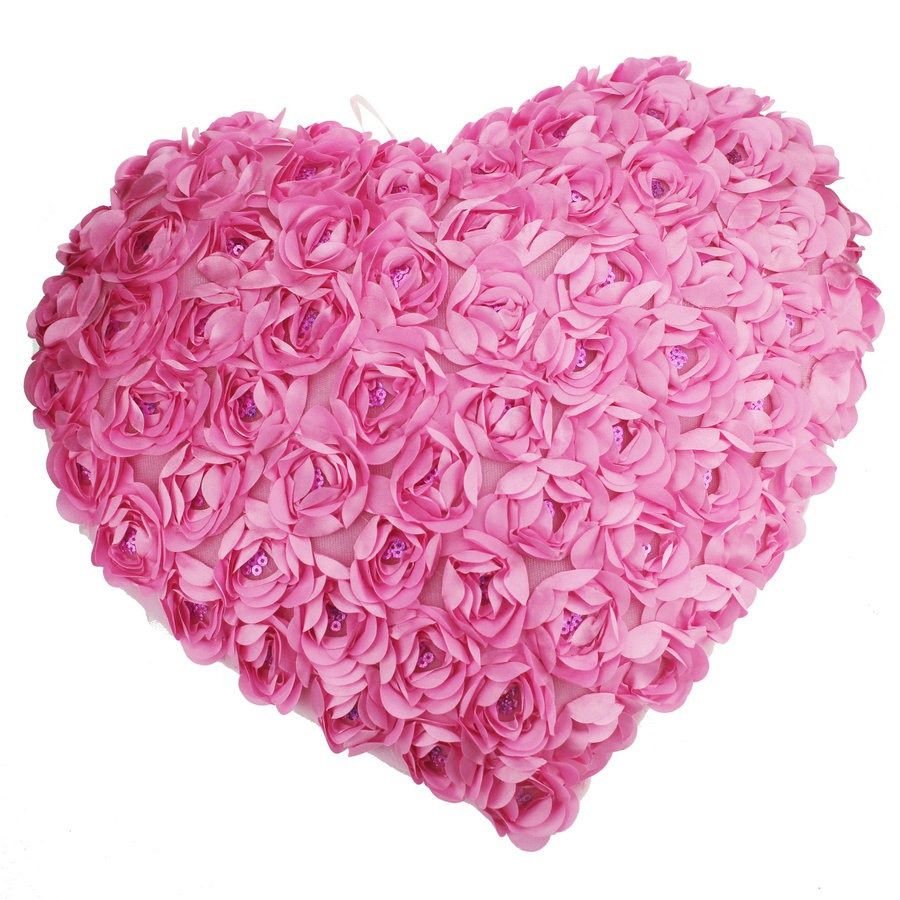 Love Heart Flower Pillow Cute Pillow Decorative for Chair, Sofa or Car