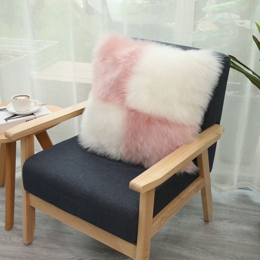 bedding 45x45cm Fluffy Soft Fur Throw Pillow Case Plush Sofa Cushion Cover Home Decor