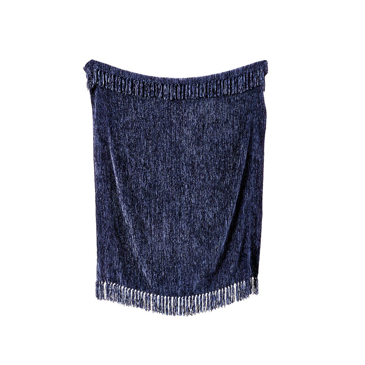 Chenille Throw - Navy