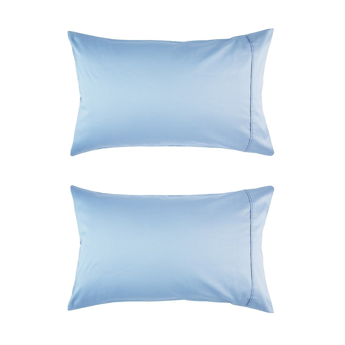 400 Thread Count Cotton Sateen 2 Standard Pillowcases - Blue
