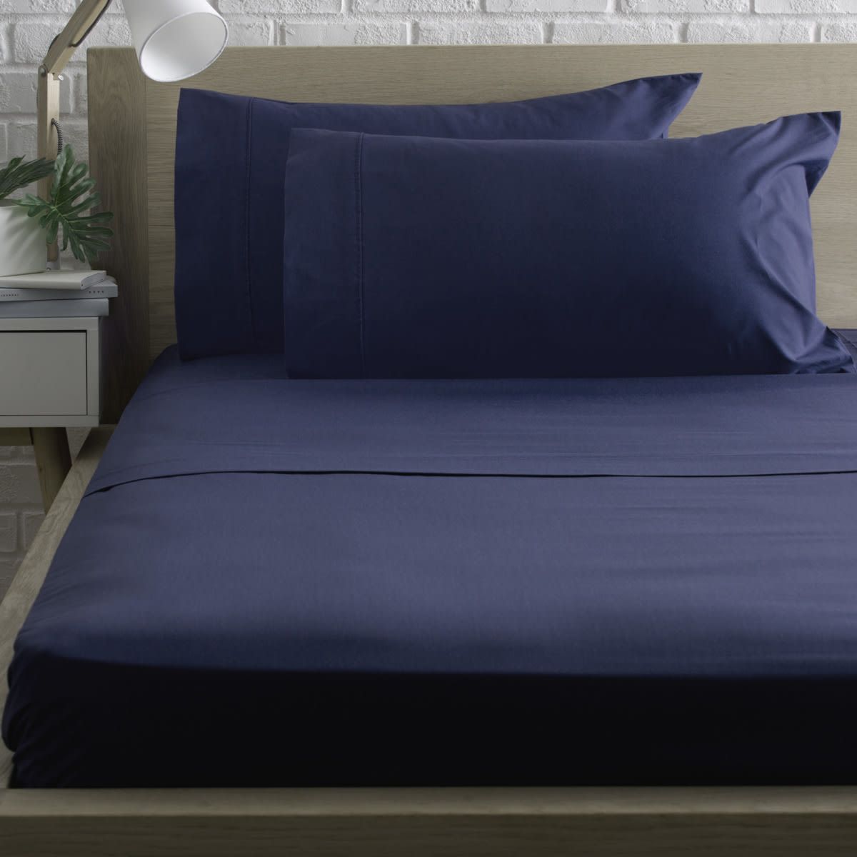 225 Thread Count Sheet Set - Single Bed, Denim