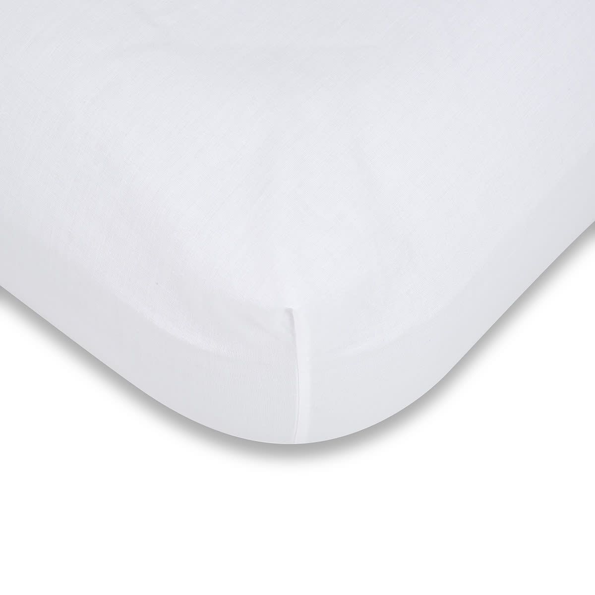 180 Thread Count Fitted Sheet - King Single Bed, White