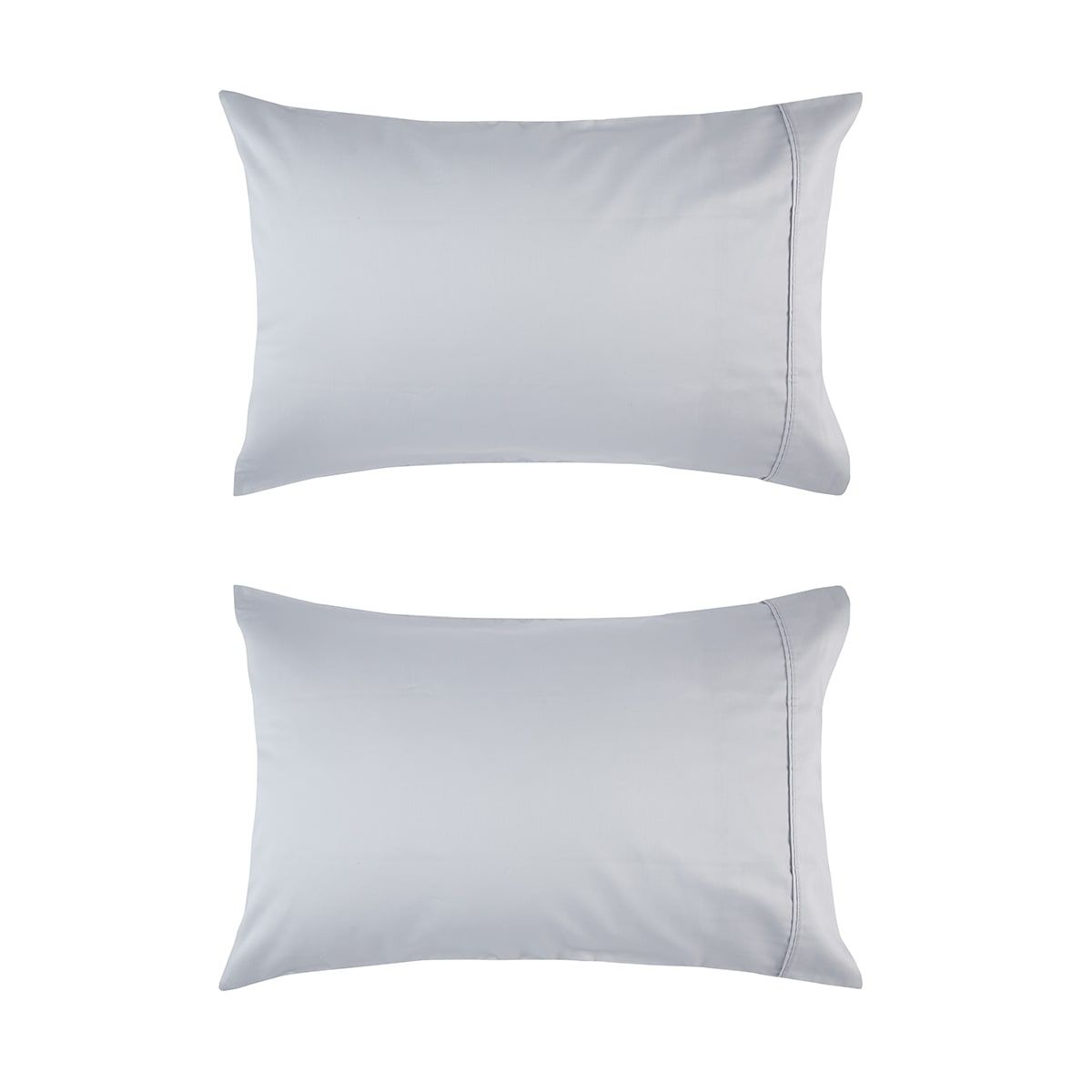 400 Thread Count Cotton Sateen 2 Standard Pillowcases - Silver