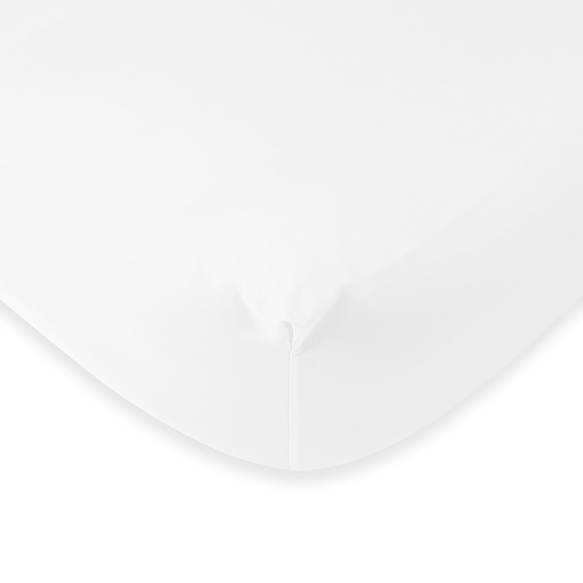 400 Thread Count Cotton Sateen Fitted Sheet - Double Bed, White