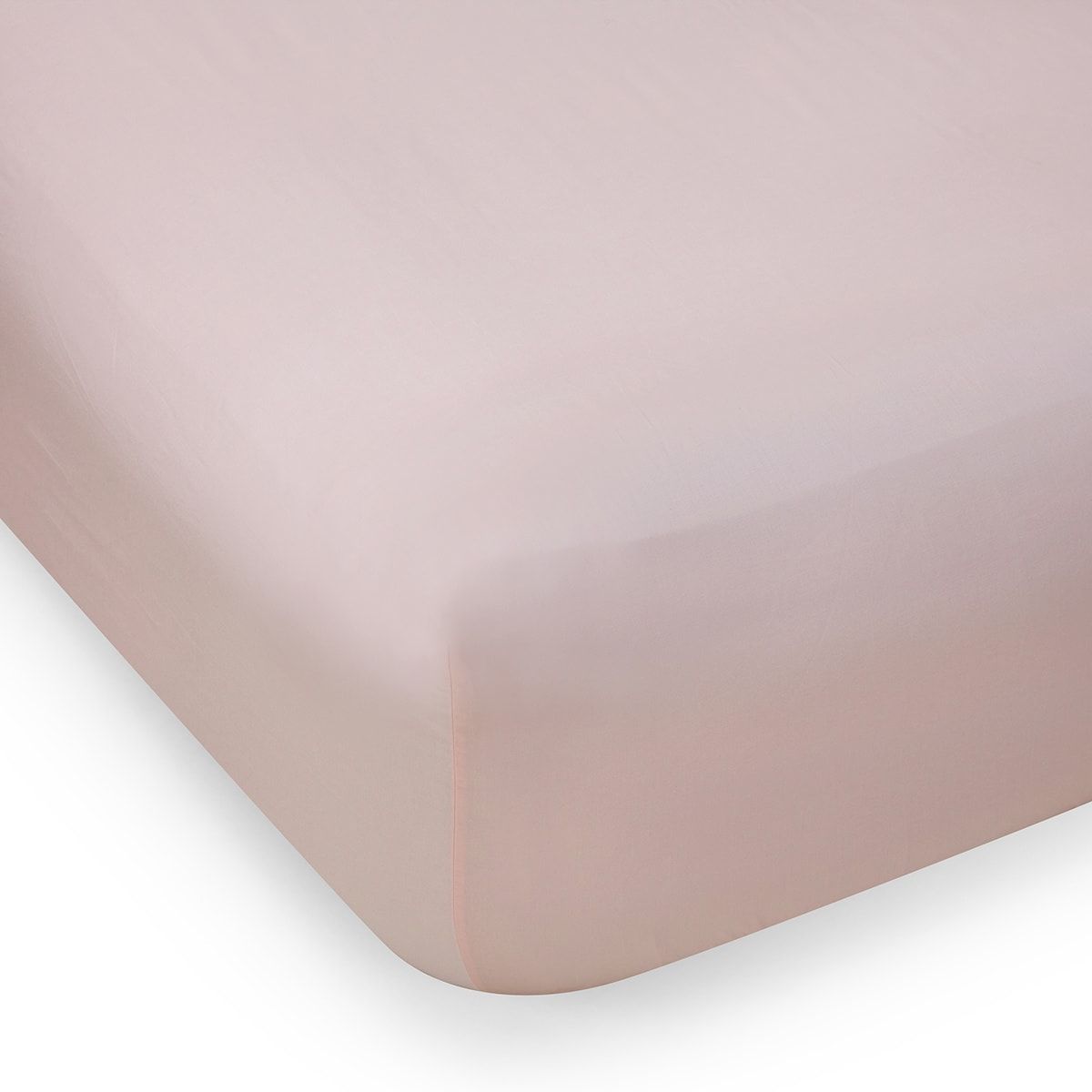 400 Thread Count Cotton Satten Fitted Sheet - Single Bed, Pink