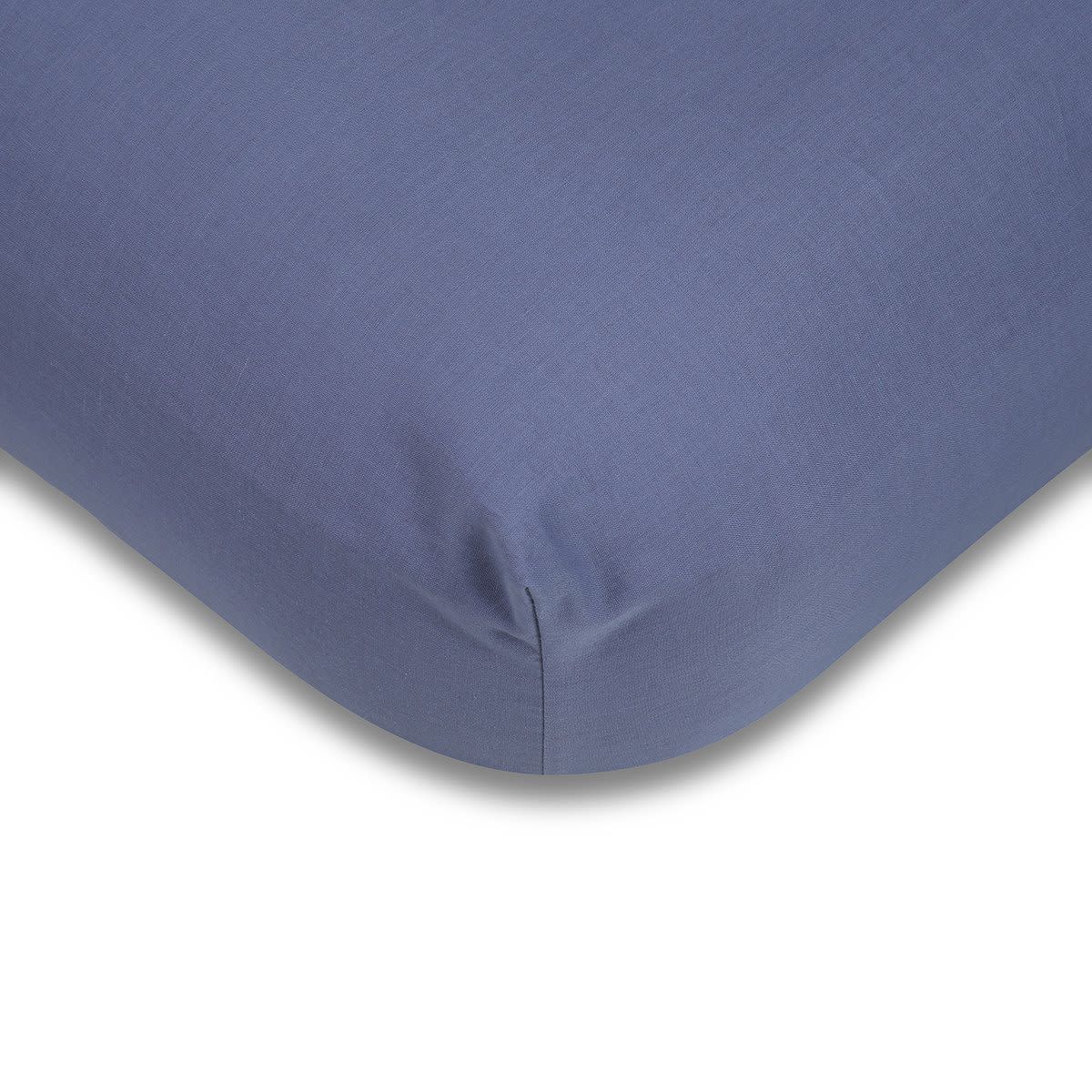 180 Thread Count Fitted Sheet - Single Bed, Mid Blue