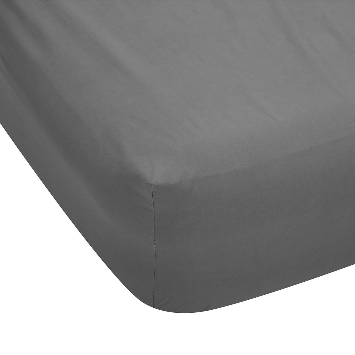 225 Thread Count Fitted Sheet - Single Bed, Grey