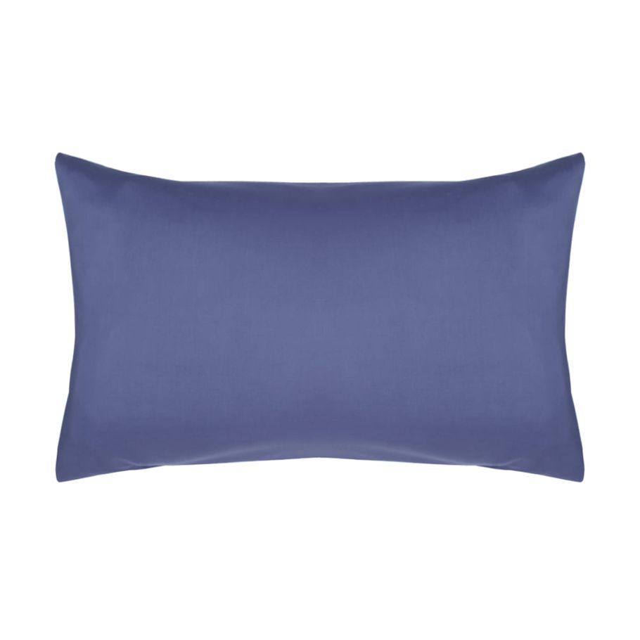 180 Thread Count Set of 2 Standard Pillowcases - Mid Blue