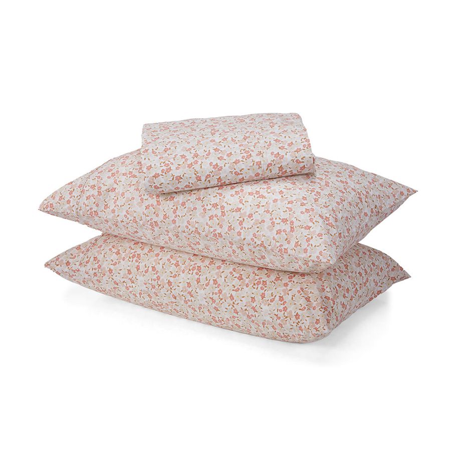 250 Thread Count Floral Cotton Sheet Set - Double Bed