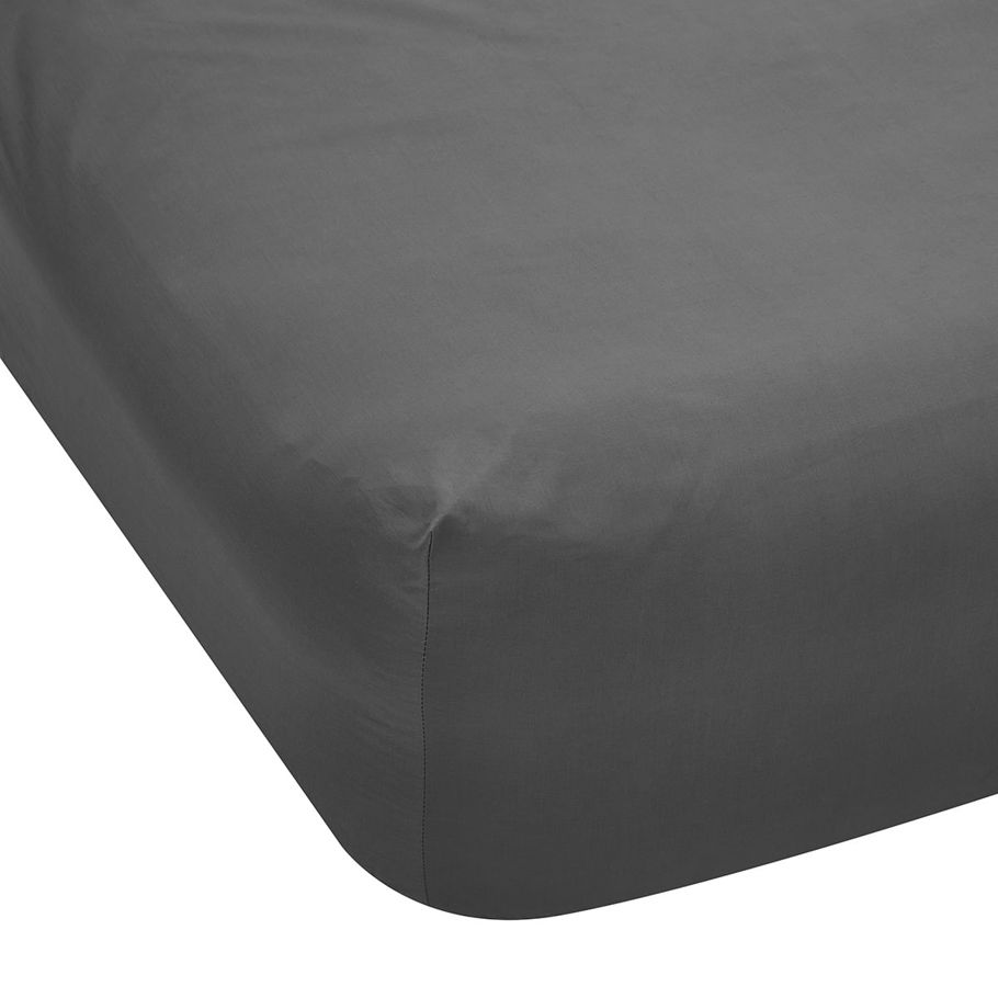 225 Thread Count Fitted Sheet - Queen Bed, Grey