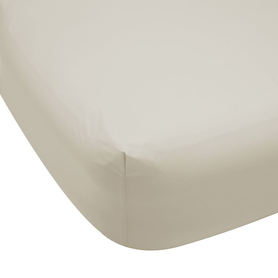 225 Thread Count Fitted Sheet - Single Bed, Oatmeal