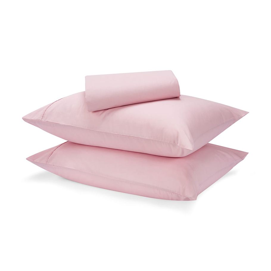 180 Thread Count Sheet Set - Double Bed, Pink