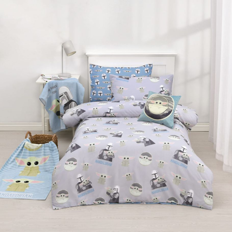 Baby Yoda Quilt Cover Set - Single Bed