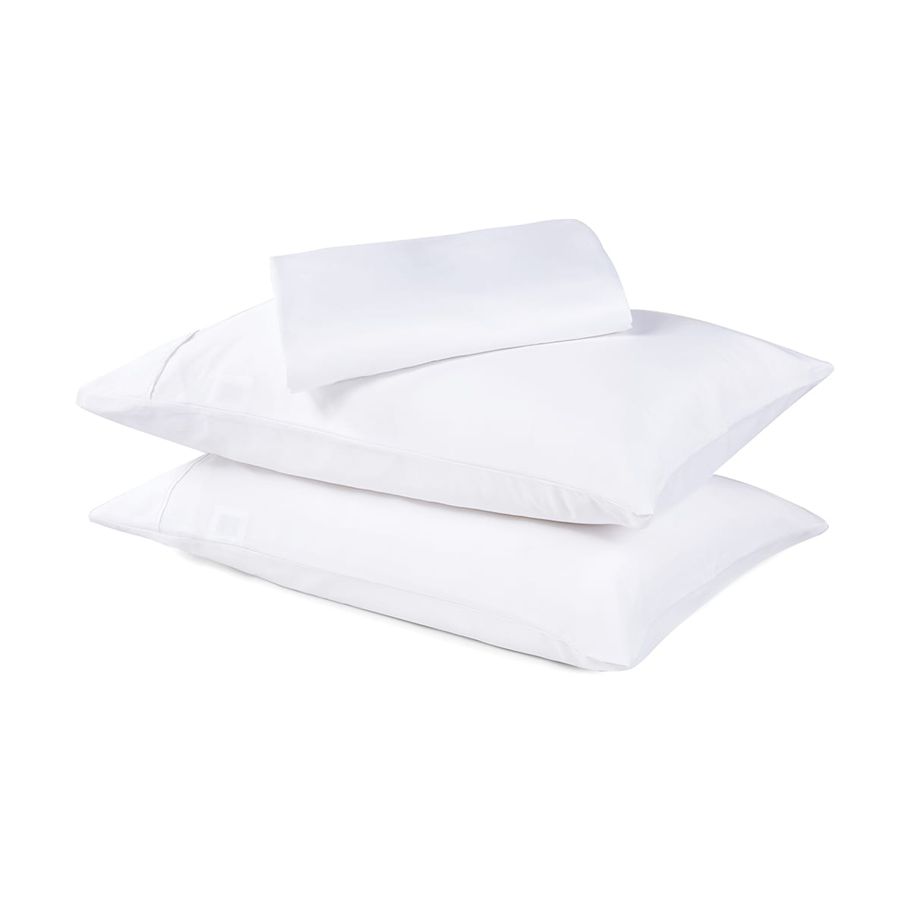 300 Thread Count Bamboo Cotton Sheet Set - Queen Bed, White
