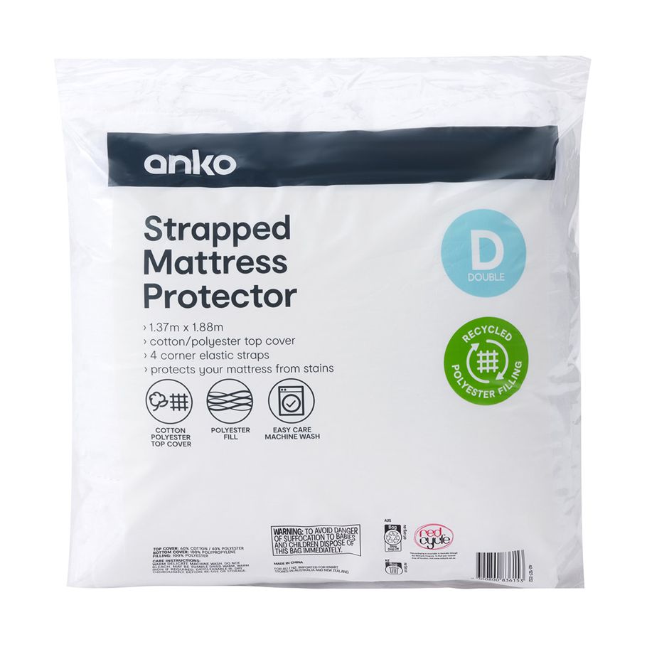 Strapped Mattress Protector - Double Bed