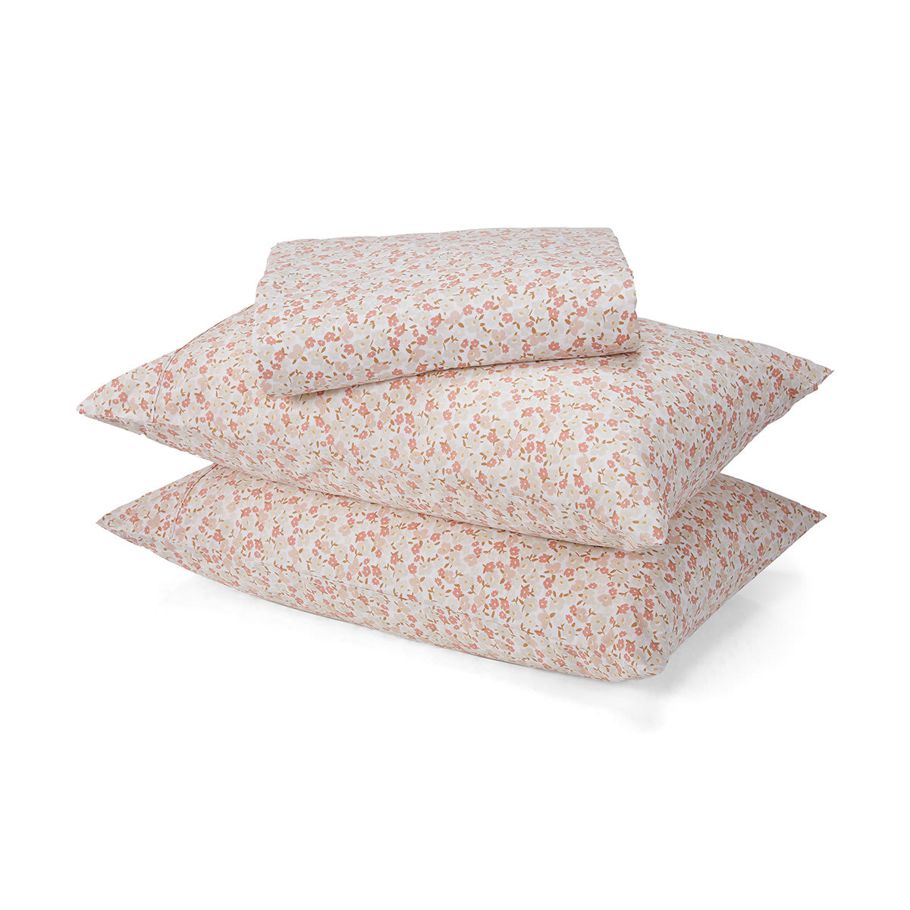 250 Thread Count Floral Cotton Sheet Set - Queen Bed
