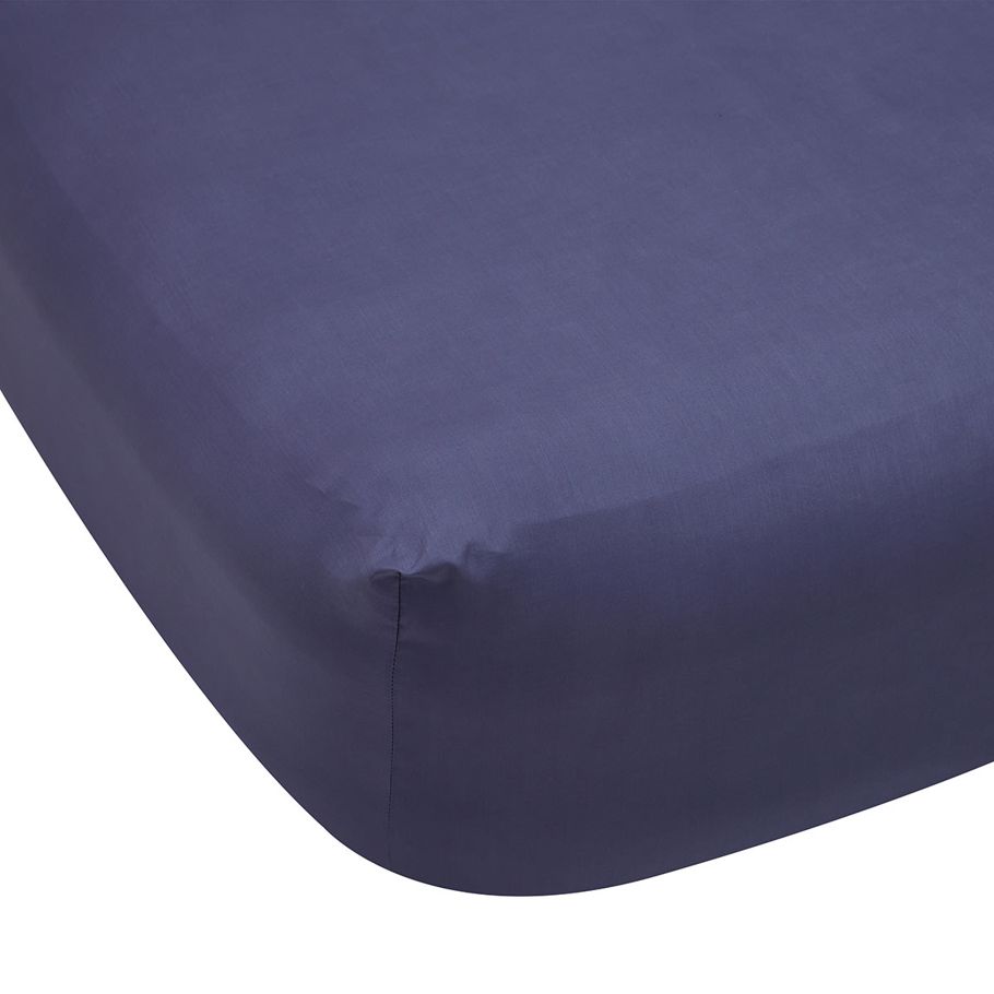 225 Thread Count Fitted Sheet - King Bed, Denim