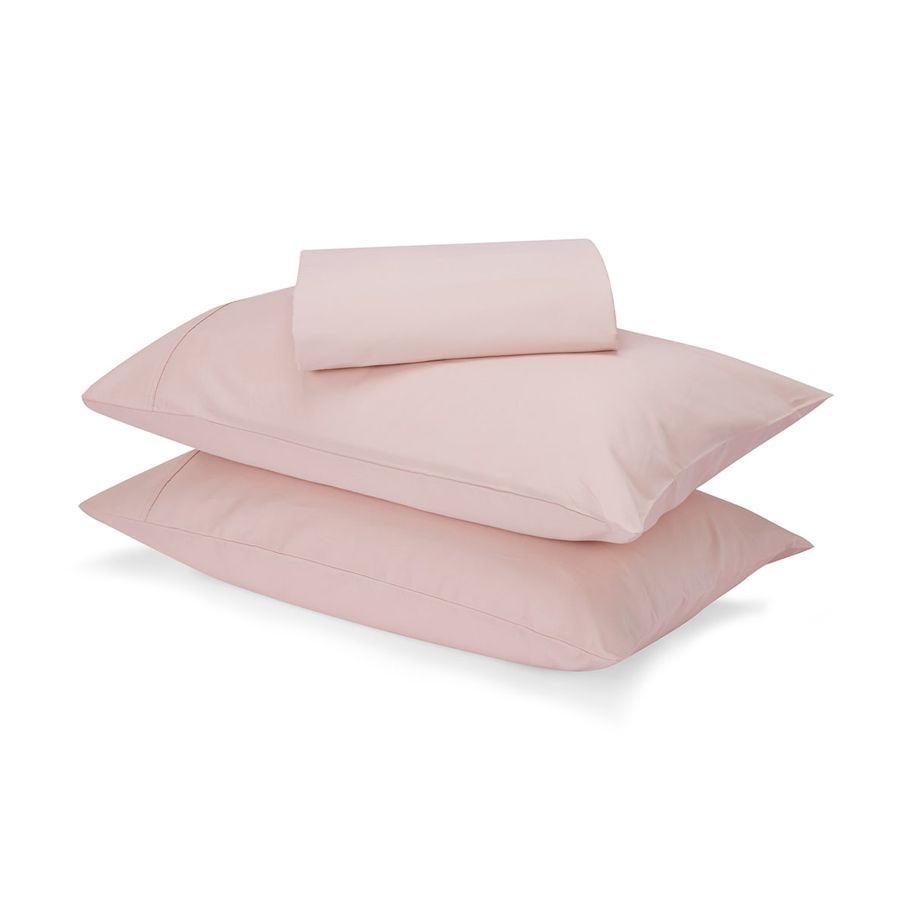 500 Thread Count Australian Grown Cotton Sheet Set - Double Bed, Pink