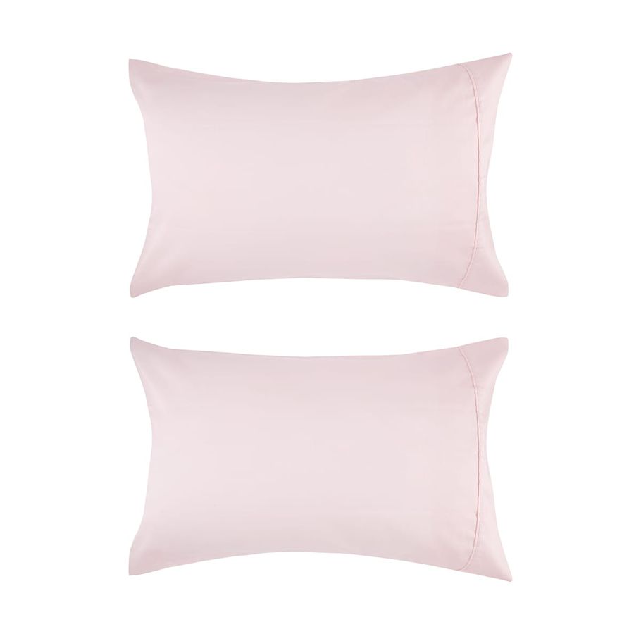 400 Thread Count Cotton Sateen 2 Standard Pillowcases - Pink
