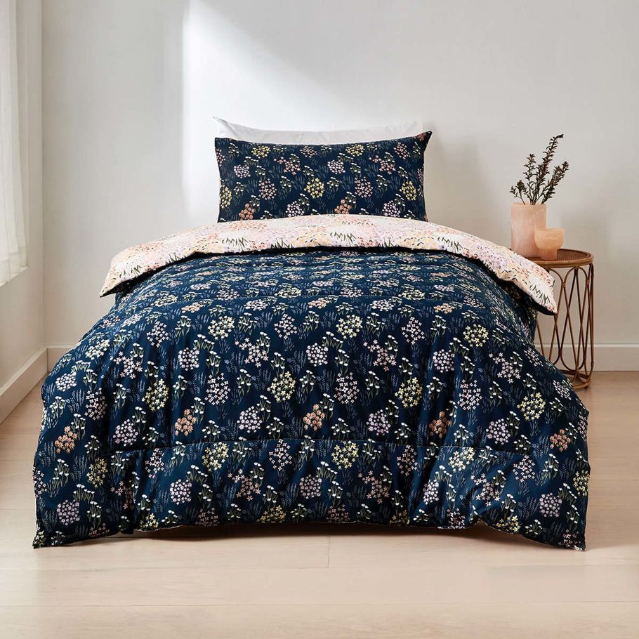 Meadow Reversible Comforter Set - Single Bed