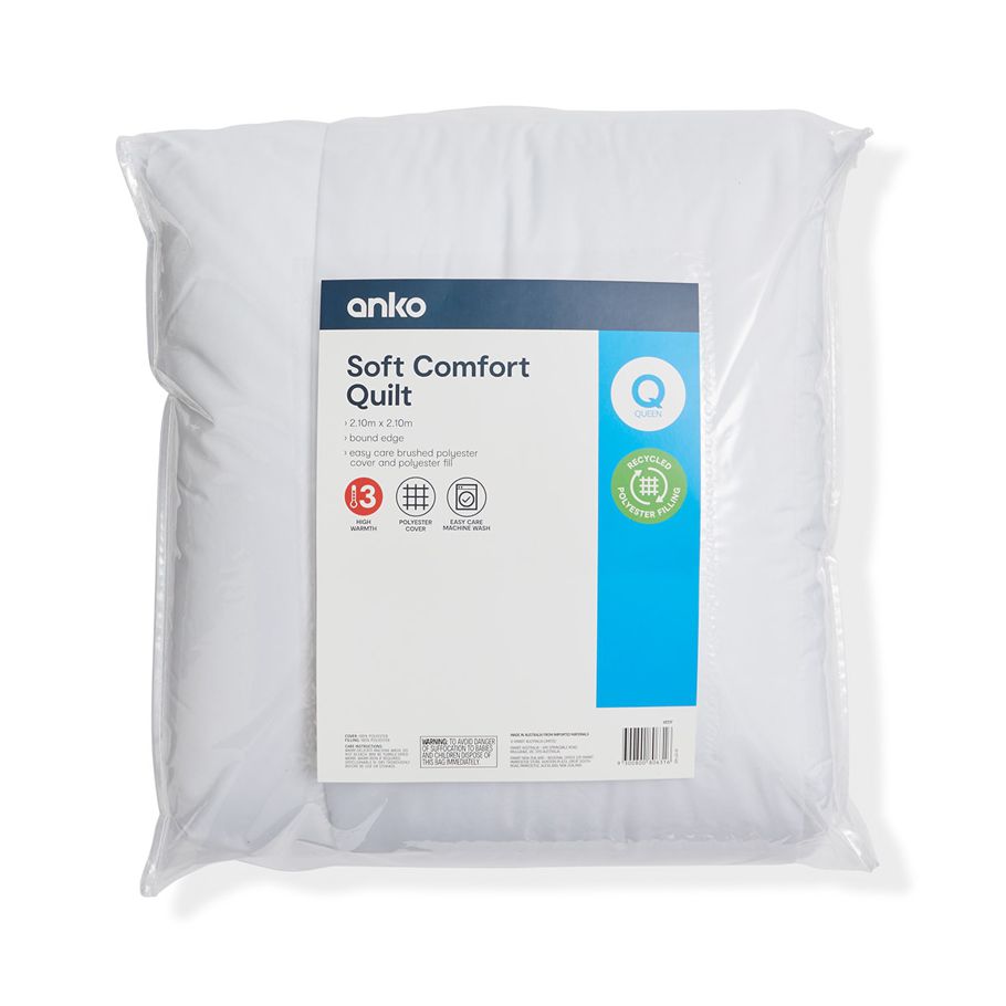 High Warmth Soft Comfort Quilt - Queen Bed